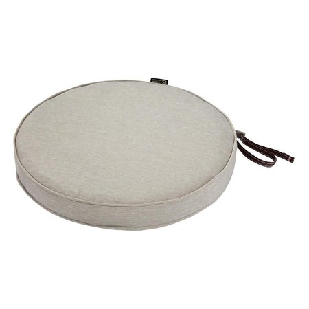 CLASSIC ACCESSORIES Montlake Fade Safe Heather Grey Round Outdoor Seat Cushion CL57541